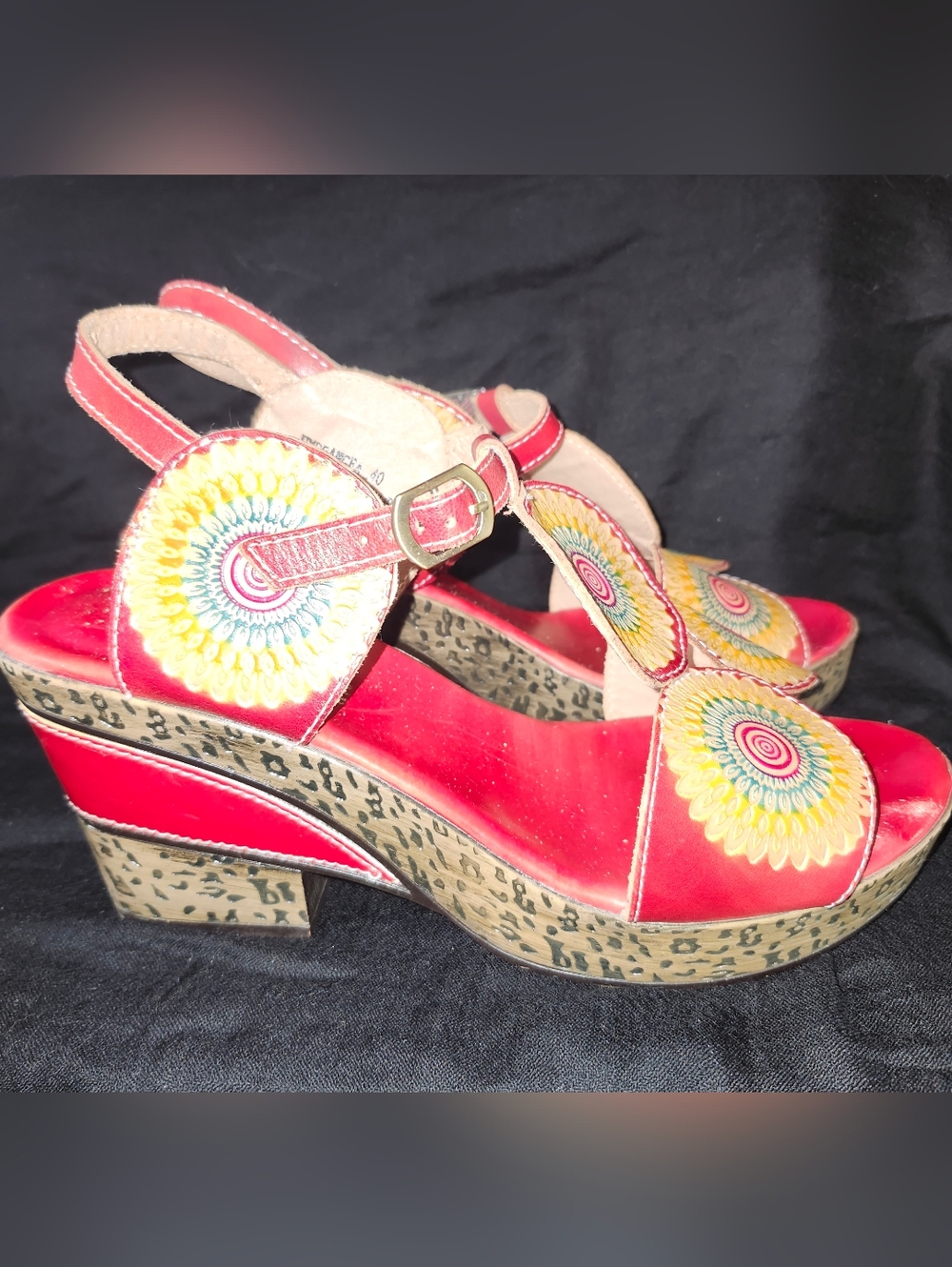 L'Atiste By Spring Step 'Hydrangea' Platform Wedge Size 40